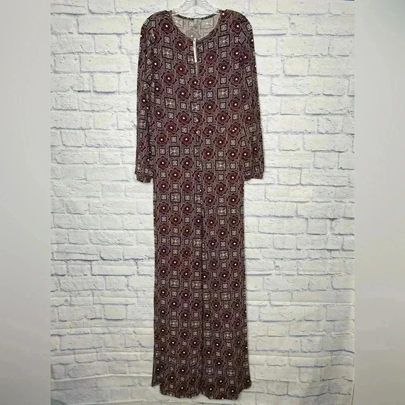 ASOS CURVE Tile Abstract Geo Print Stretch Jumpsuit - Picture 2 of 8